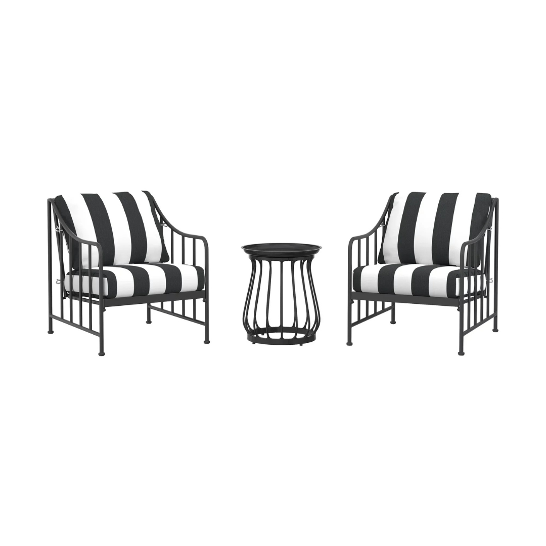 3-Piece Better Homes & Gardens Aubrey Steel Stationary Chat Set