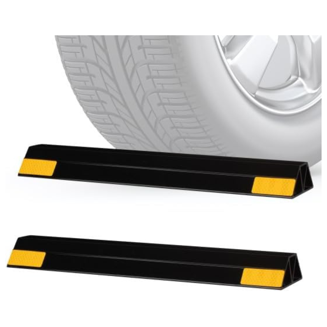 2-Pack 16" Garage Peel & Stick Parking Car Stopper