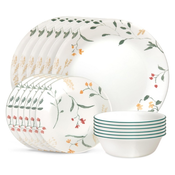 18-Piece Corelle Wildflower Scatter Dinnerware Set (Service For 6)