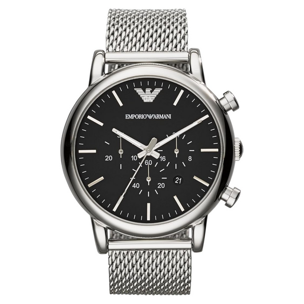 Emporio Armani Men's 46mm Chronograph Stainless Steel Dress Watch