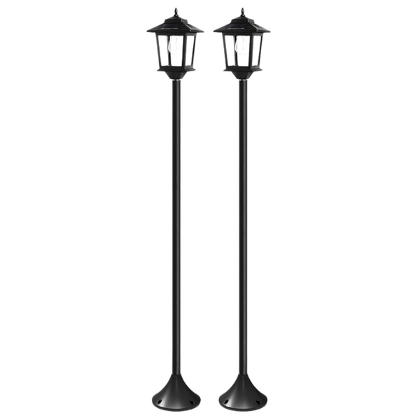 2-Pack Waterproof 63" 4-Solar Panels Lamp Post Lights