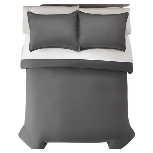 2-Piece Serta Simply Clean Ultra Soft Hypoallergenic Stain Resistant Solid Duvet Cover Set