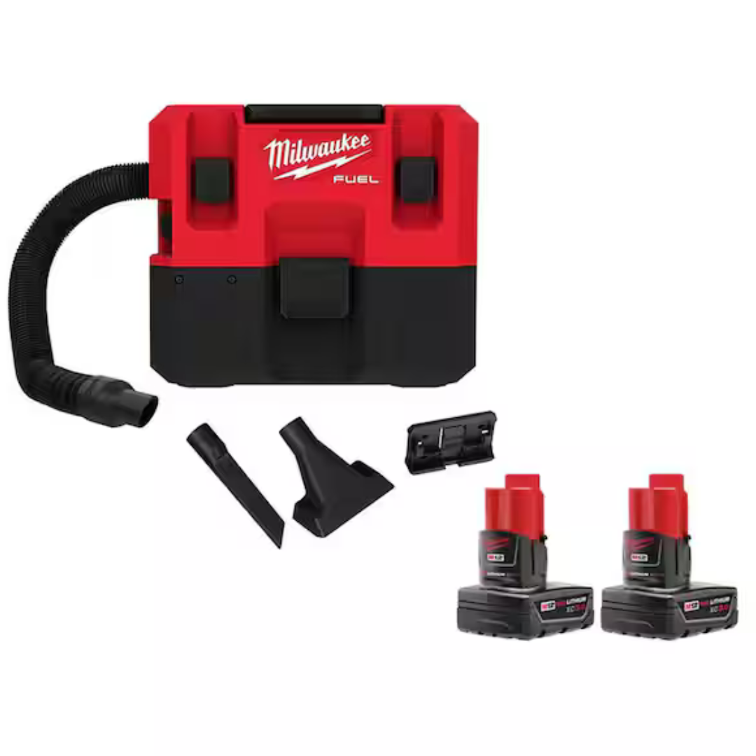 Milwaukee M12 FUEL 12-Volt Lithium-Ion Cordless 1.6 Gal. Wet/Dry Vacuum