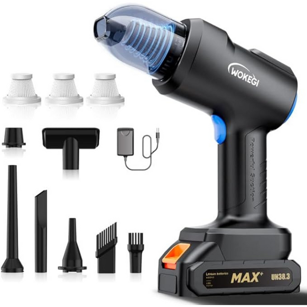WOKEGI 22000PA 4 in 1 High Power Cordless Car Vacuum