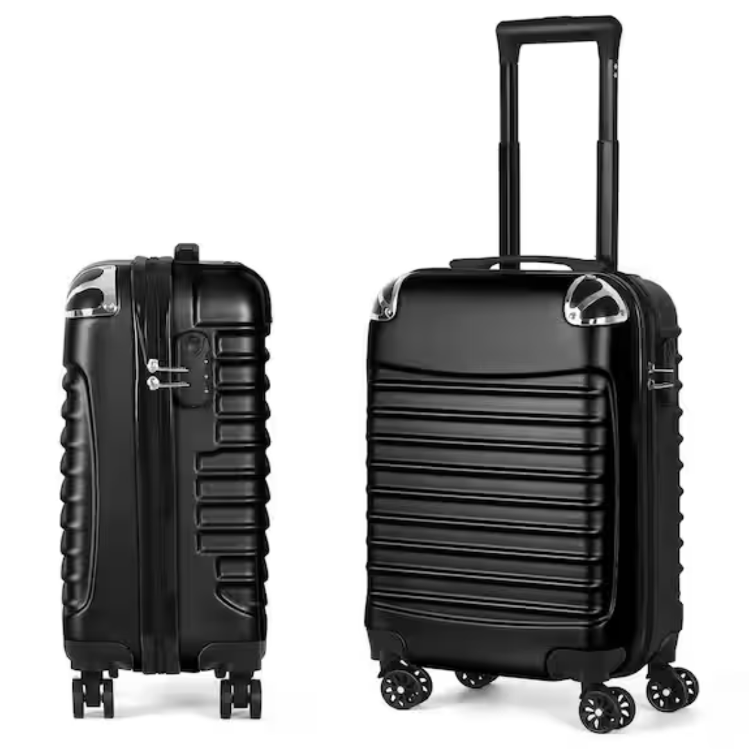Hikolayae Carry On 20" Hardside Suitcase ABS Spinner Luggage with Lock