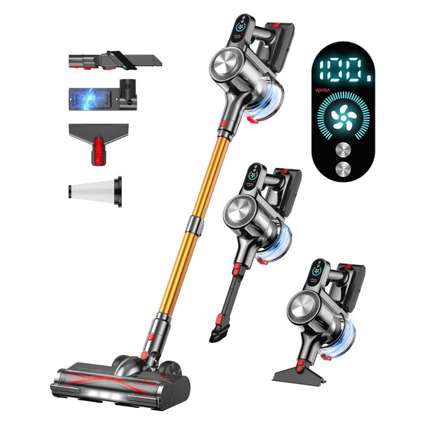 40Kpa Cordless Stick Vacuum Cleaner With LED Display