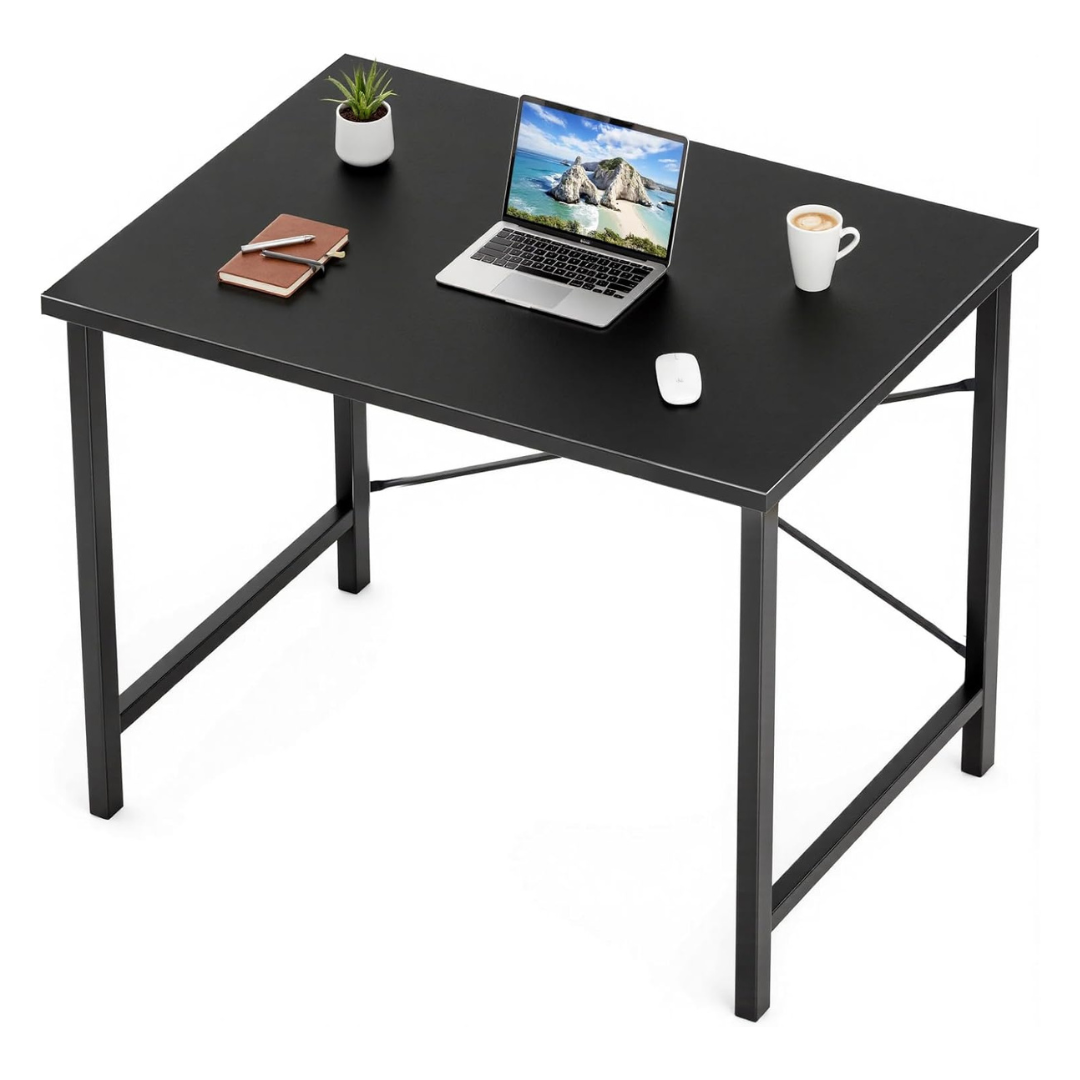Sweetcrispy 32" Modern Metal Frame Computer Desk