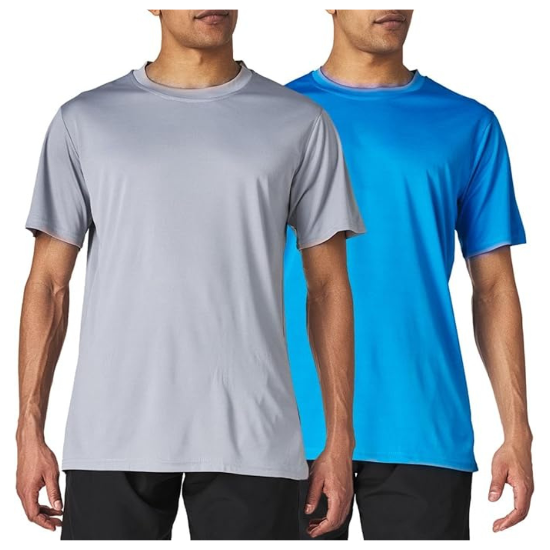 2 Pack Men's Dry Fit Moisture Wicking T Shirt