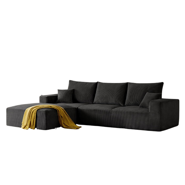 Living&Giving 113'' 3-Seater Cloud L-Shaped Sofa Couches