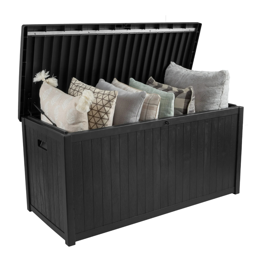 Pure Garden 113-Gallon Outdoor Resin Deck Storage Box