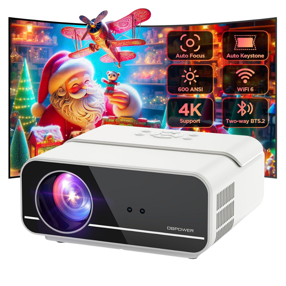 Dbpower 4K 1080P Projector With 5G WiFi & Bluetooth