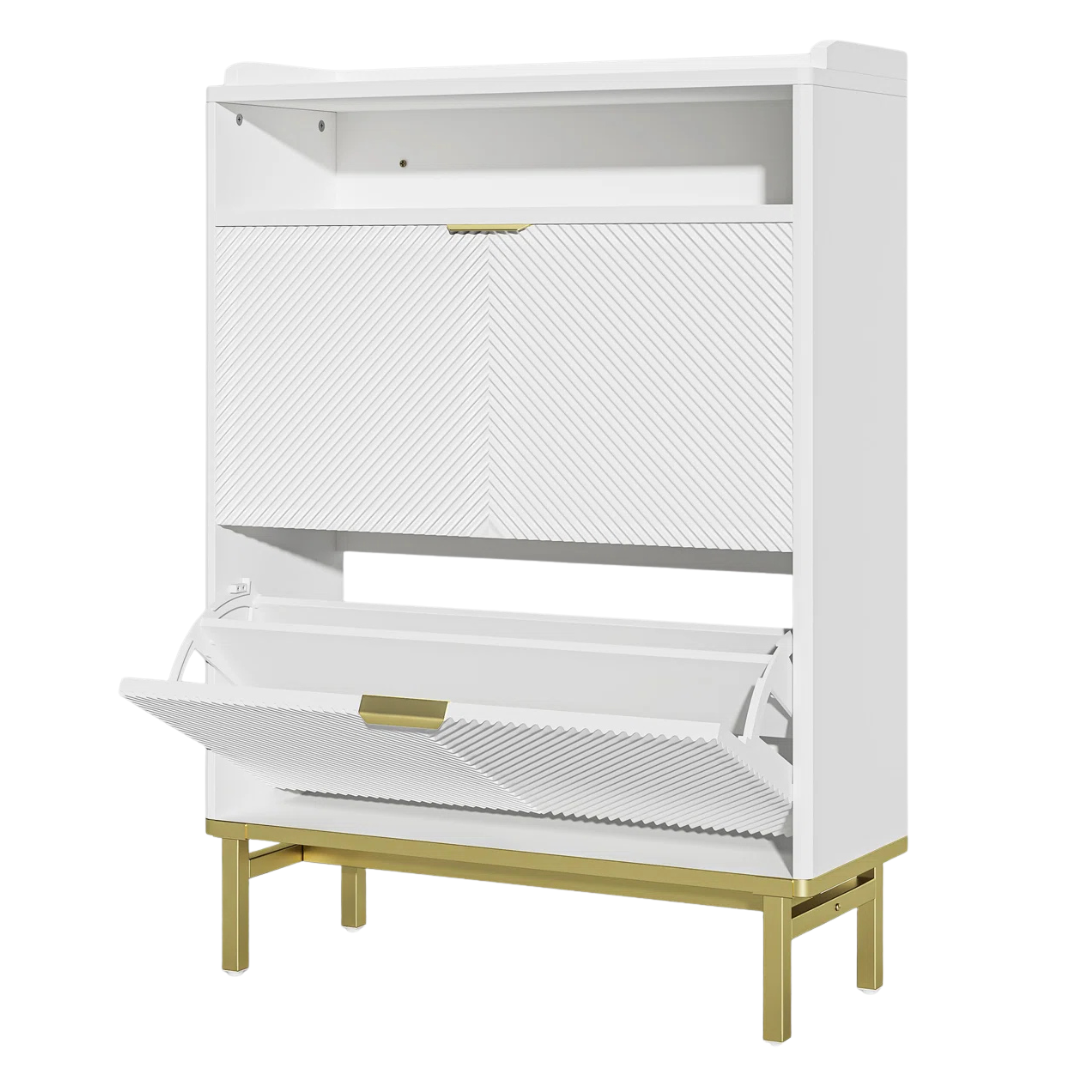 20-Pairs Brulee Modern Shoe Storage Cabinet