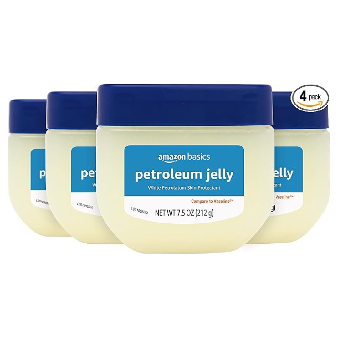4-Pack Amazon Basics 7.5 Oz White Petroleum Jelly