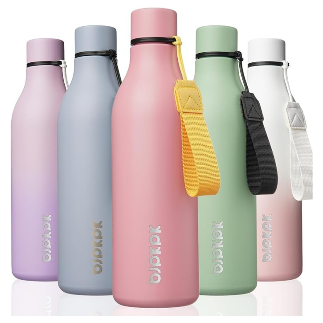 25-Oz Stainless Steel Insulated Water Bottles with Strap