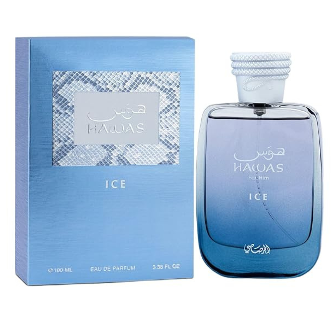 Rasasi Hawas Ice for Men Eau de Parfum, 100ml(3.4 Oz)
