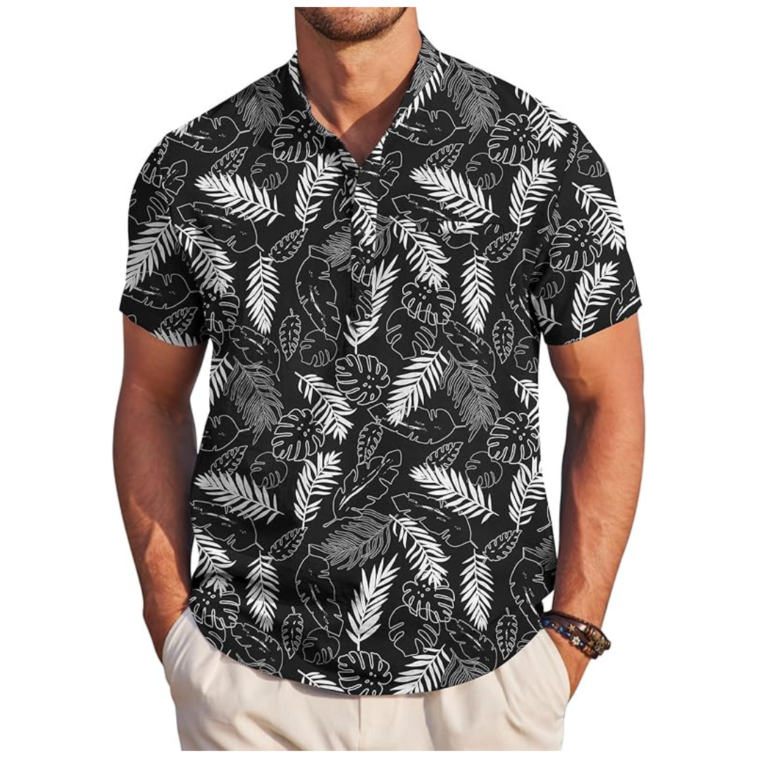 COOFANDY Men's Short Sleeve Henley Shirt (select color & size combinations)