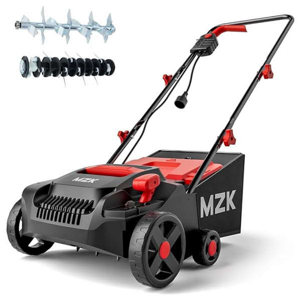 MZK 13" 13-Amp 2-In-1 Electric Dethatcher And Scarifier