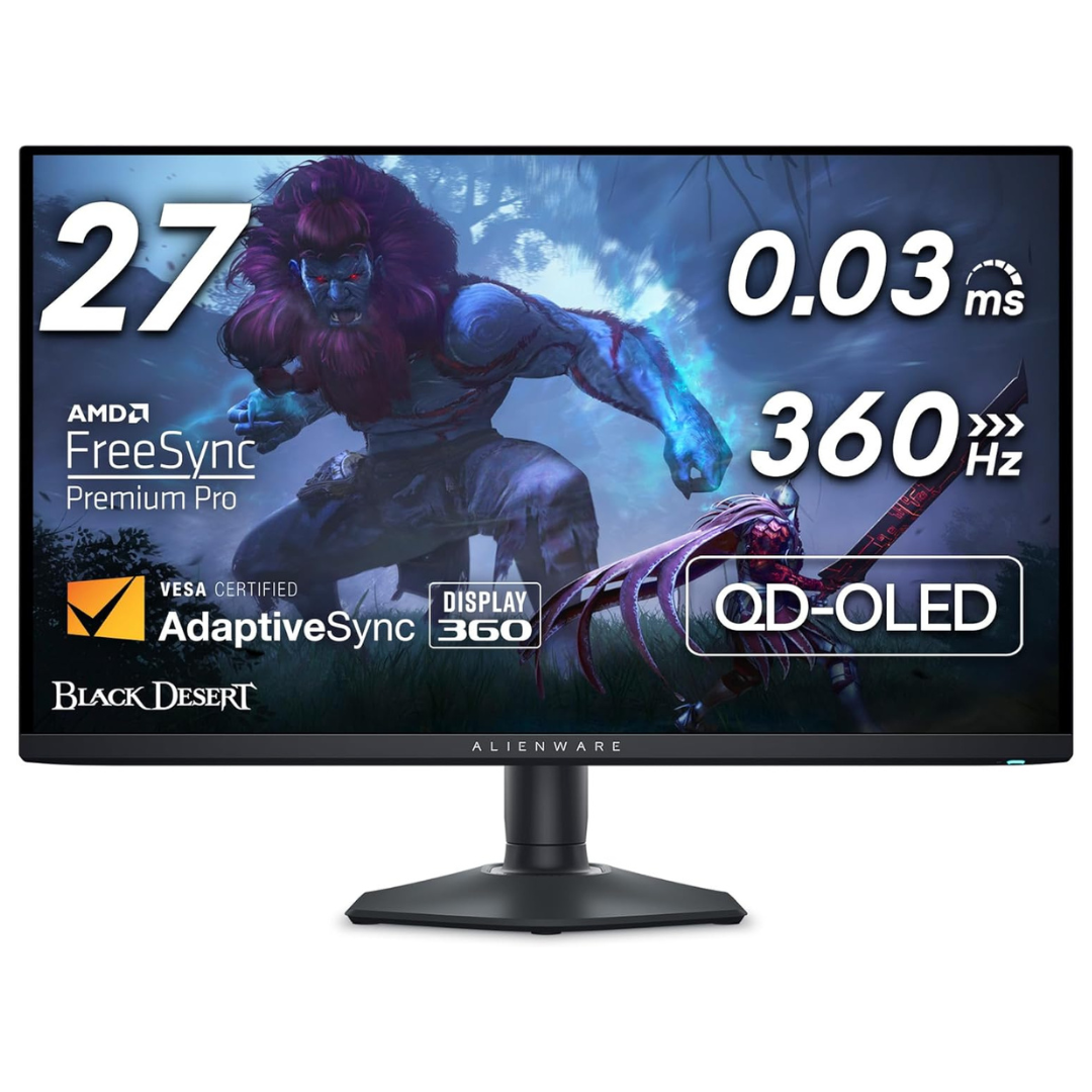 27" Alienware AW2725DF 360Hz 0.3ms QD-OLED Freesync Gaming Monitor