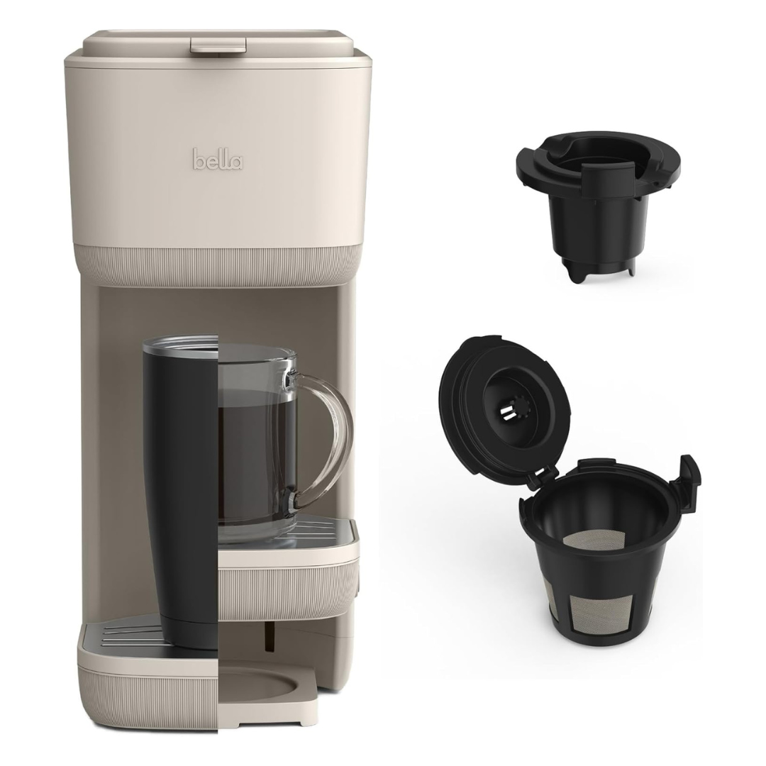 Bella Single Serve K-Cup And Ground Coffee Maker (3 Colors)