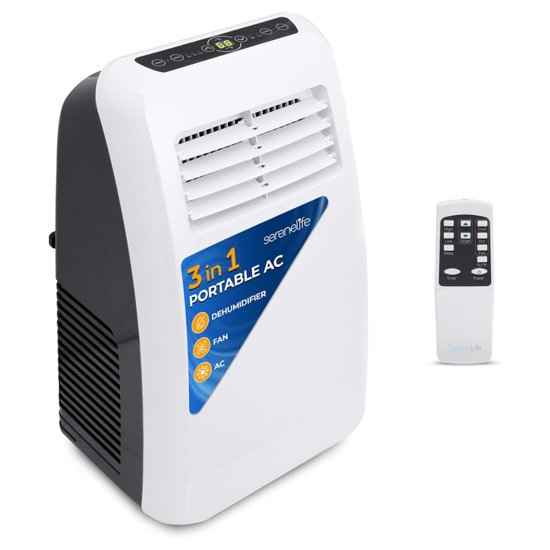 SereneLife SLPAC8 3-in-1 Portable 8,000 BTU Air Conditioner