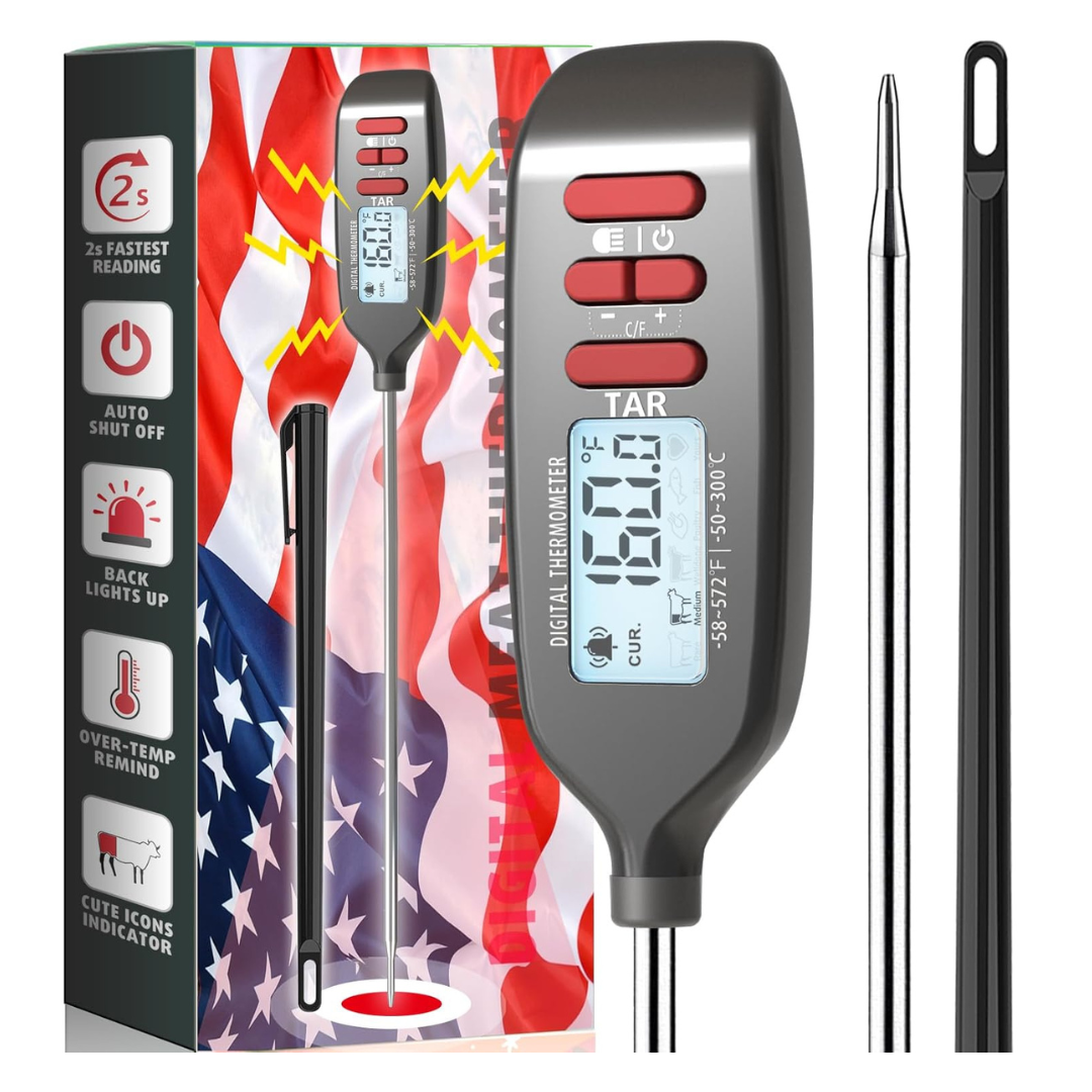 Digital Food Thermometer With Backlit Display