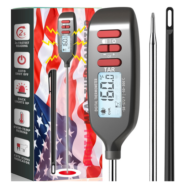 Digital Food Thermometer With Backlit Display
