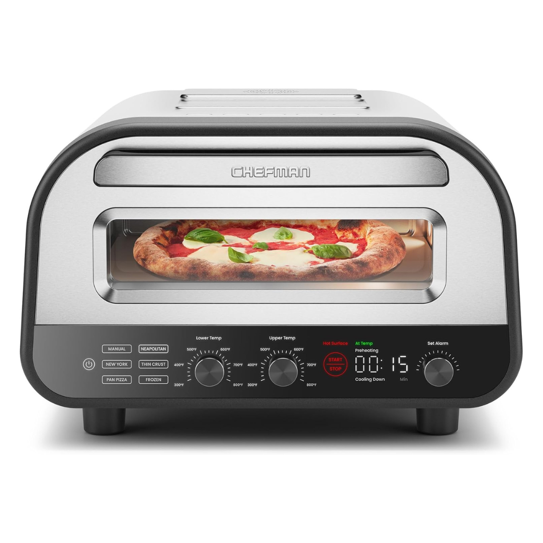 Chefman Indoor 12" Heats Up To 800ºF Pizza Oven Makes