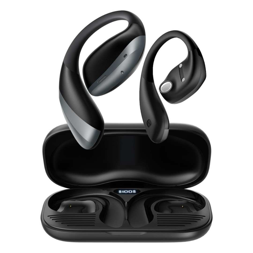Bluetooth 5.4 Bone Conduction Open Ear Headphones Wih Mic