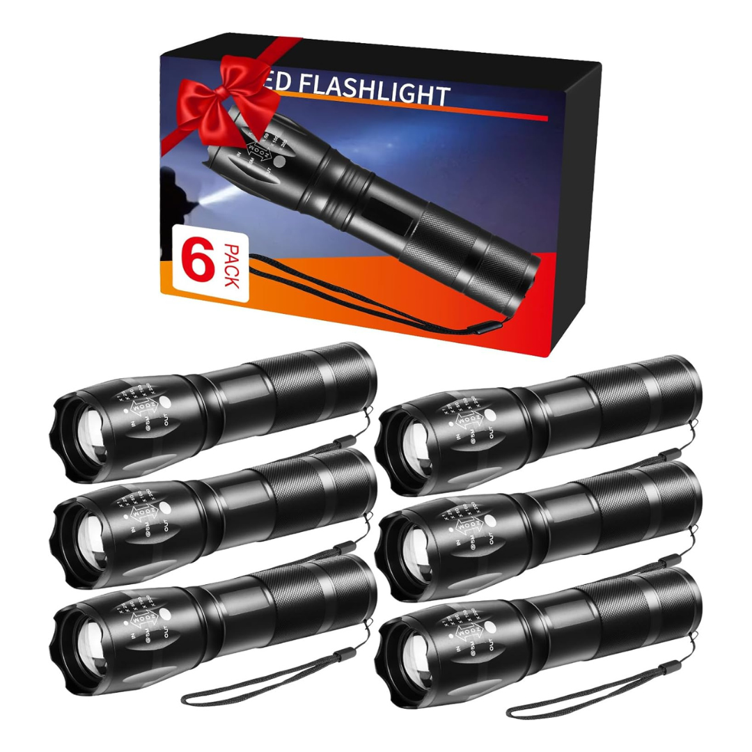 6-Pack High Lumens Bright LED Pocket Flashlights
