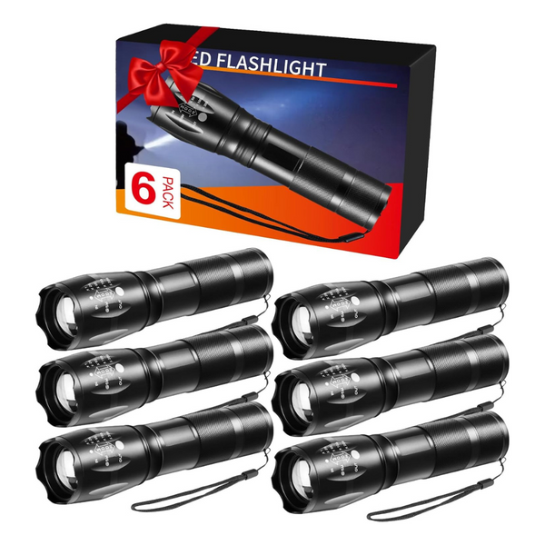 6-Pack High Lumens Bright LED Pocket Flashlights