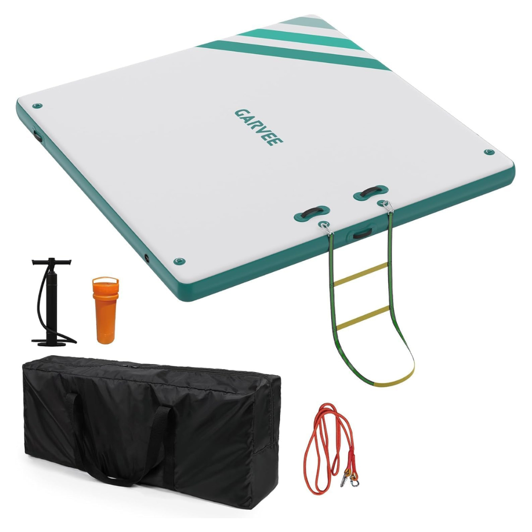 6' x 5' Non-Slip Inflatable Floating Swim Platform Dock