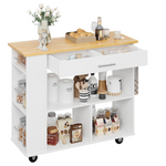 Shintenchi Kitchen Island Cart With Storage And Wheels