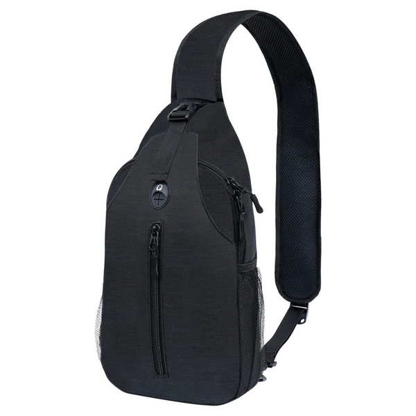 Angel Wish Unisex Hiking Travel Crossbody Bag (Black)