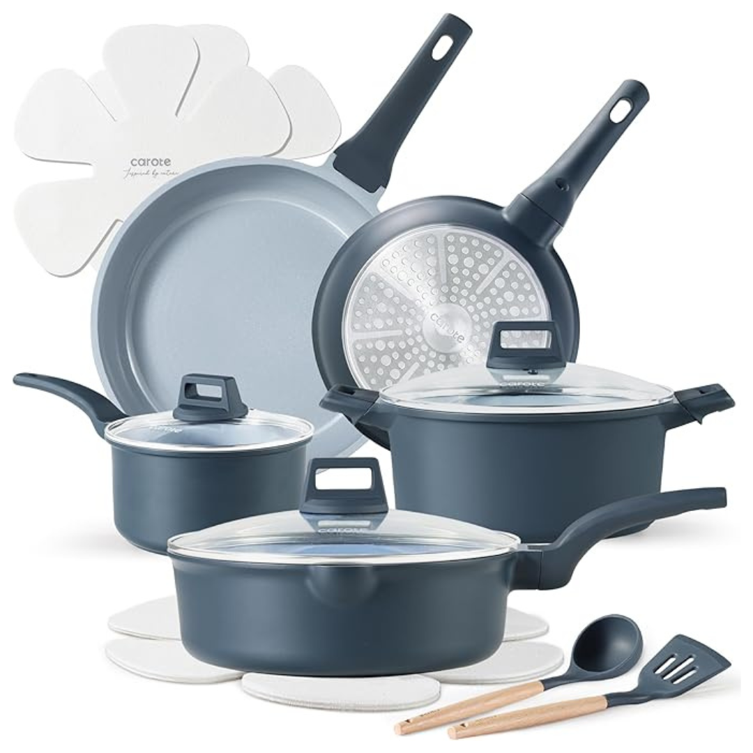 14-Piece CAROTE Non Stick Ceramic Cookware Set