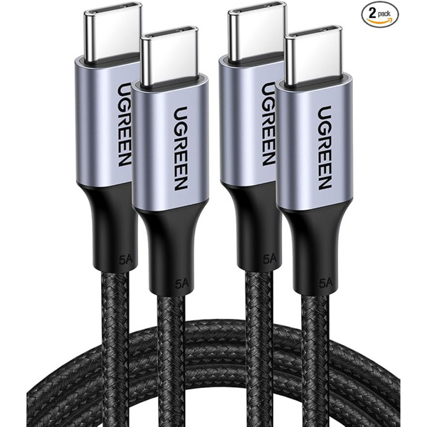 2-Pack UGreen 3.3ft USB-C to USB-C Cables