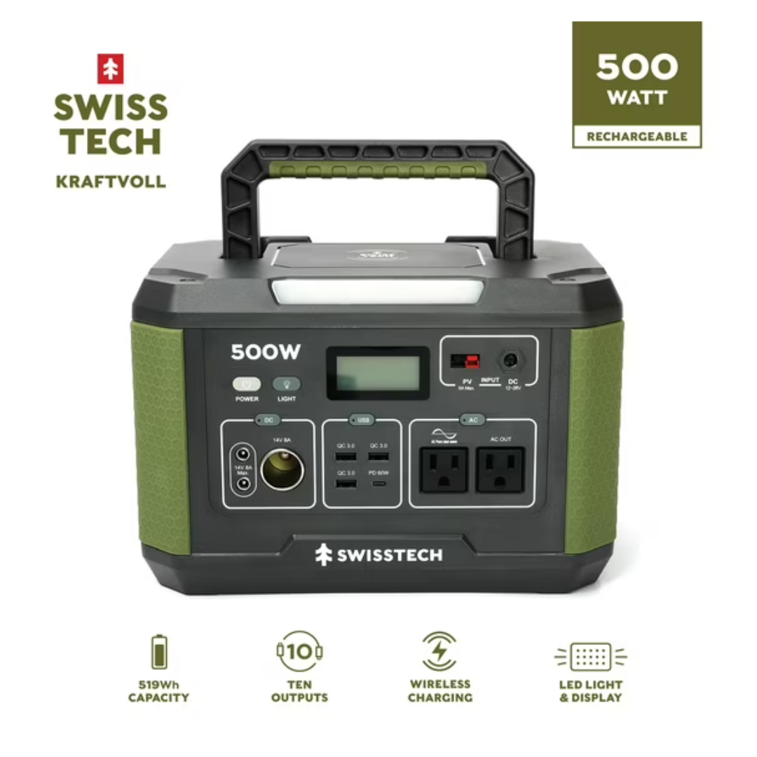 Swiss Tech 500W Portable Power Station