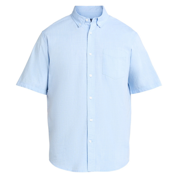 George Men's And Big Men's Cross Hatch Shirt With Short Sleeves
