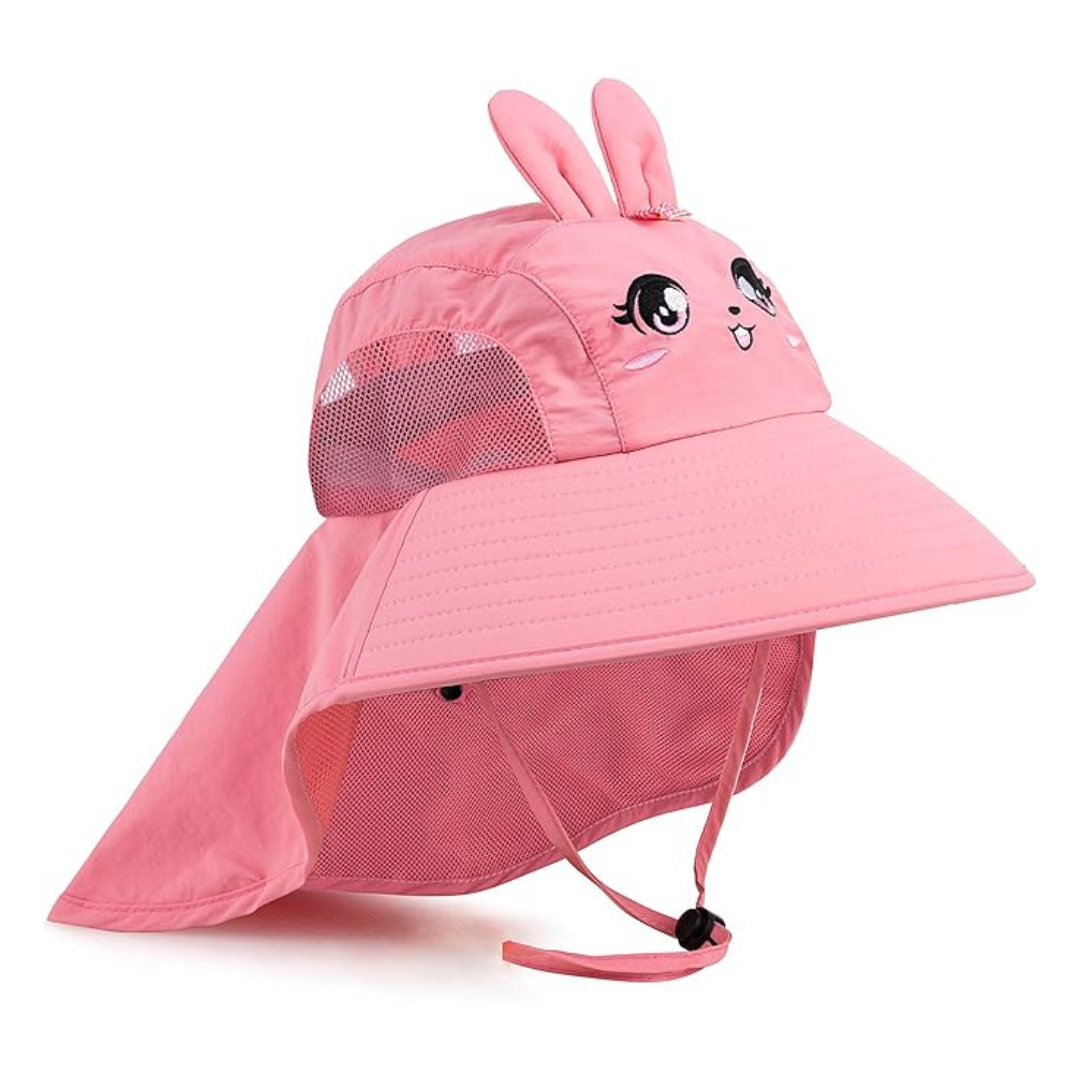 Kids UPF 50+ Boy Girl Protection Wide Brim Beach Hats (Various)