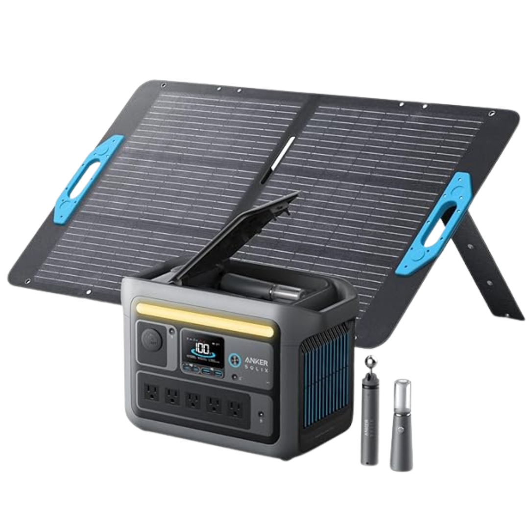 Anker SOLIX C800 Plus Portable Power Station With 100W Solar Panel