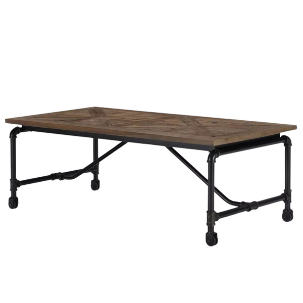 Boraam Barrow Rectangular Wood And Metal Coffee Table