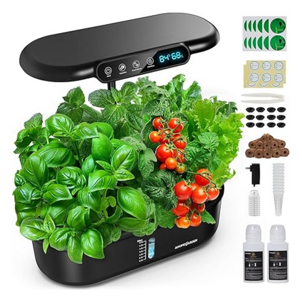 12-Pod Indoor Hydroponics Growing System Kit