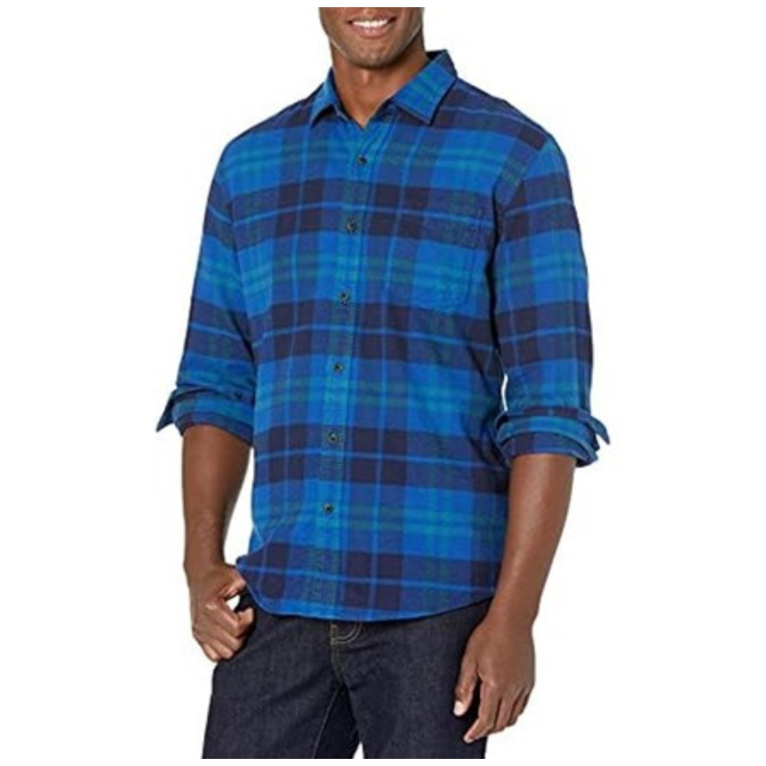 Amazon Essentials Men's Long-Sleeve Flannel Shirt