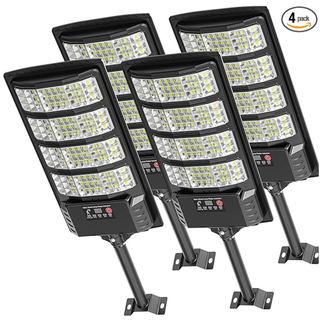 4-Pack Okpro Outdoor Super Bright Solar Street Lights