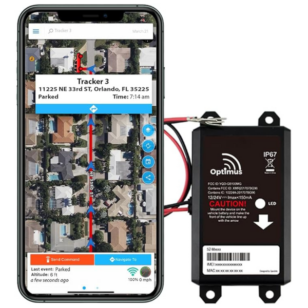 Optimus Wired GPS Tracker For Vehicles