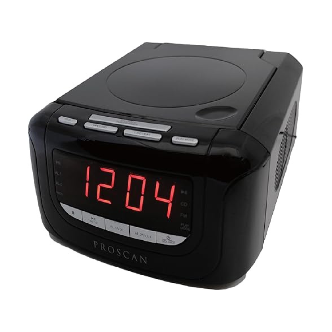 Proscan CD Clock Radio With USB Charger
