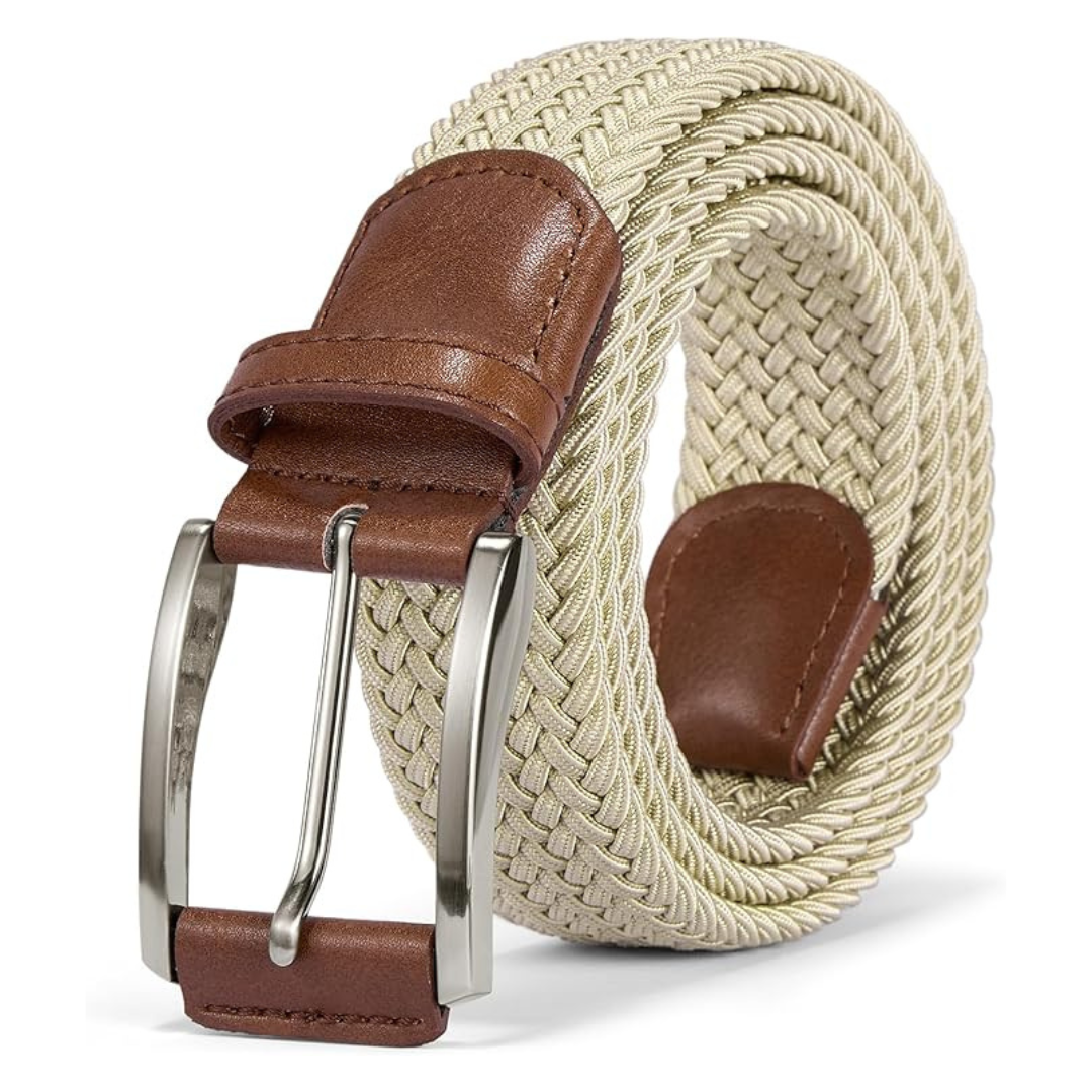 Braided Woven Stretch Men's Belts (M (32"-36"Waist))