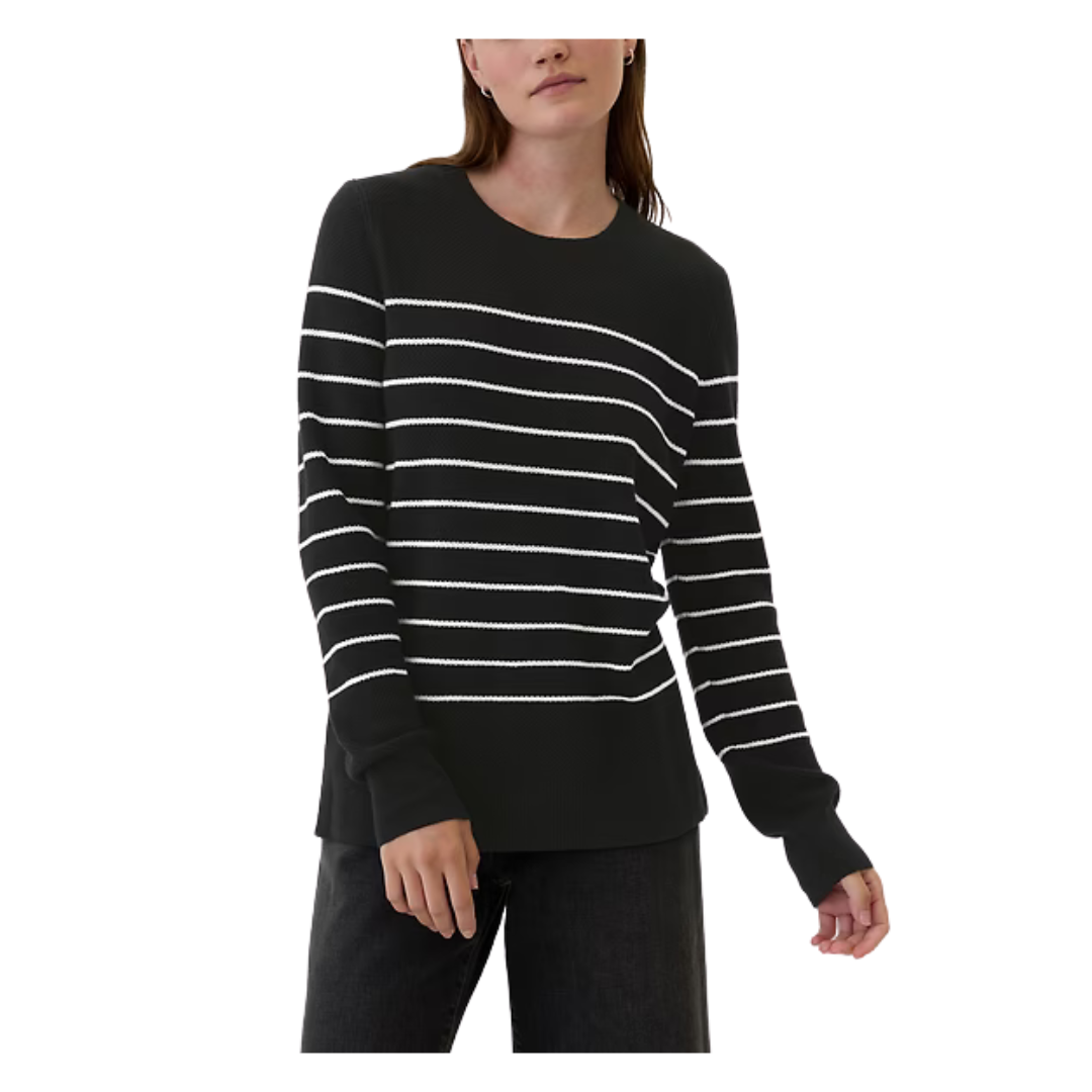 Gap Factory Women's Textured Stripe Crewneck Sweater