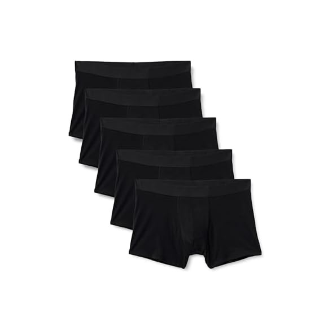 5-Pack Amazon Essentials Men's Cotton Jersey Boxer Shorts