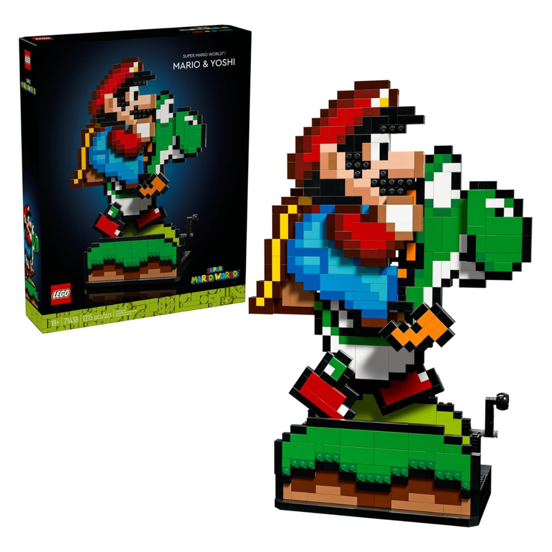 1215-Piece LEGO Super Mario World: Mario & Yoshi (71438)