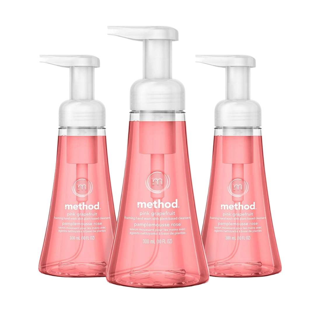 3-Pack 10oz. Method Biodegradable Foaming Hand Soap (Pink Grapefruit)